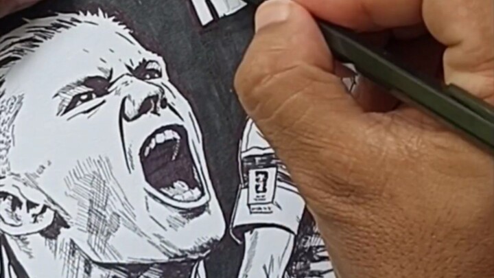 menggambar Erling Haaland dari Norwegia