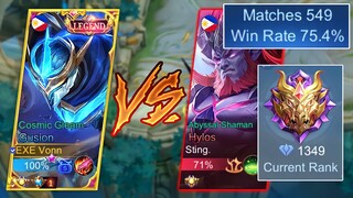GUSION ULTRA FASTHAND VS HYLOS INVADER🔥 Pro Tank Delaying Underrated Gusion