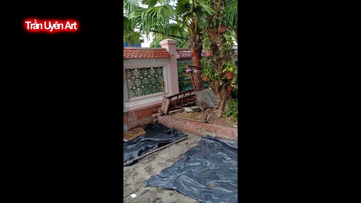 Vẽ cột giả đá cẩm thạch vàng - lh 0984657834