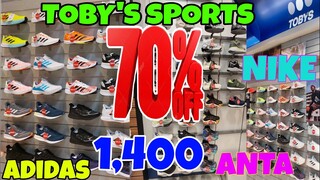 Umaabot parin ng 70% OFF sa Tobys halos tadtad pa ng Discount adidas,nike,anta Legit! 1,400 pesos