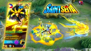 New Chou Anime Skin Gameplay & Review! MLBB X SAINT SEIYA