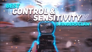 BEST CONTROL LAYOUT FOR 5 FINGERS CLAW + SENSITIVITY ⚡ | PUBG MOBILE