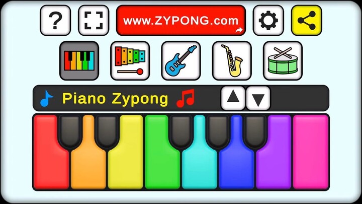 Piano Zypong App Gameplay | Android, Free, No Ads | 免费，无广告, 钢琴, 音乐