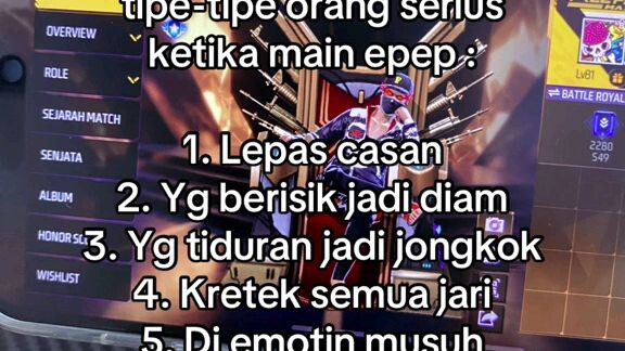 Tipe-tipe Orang yang Main Free Fire