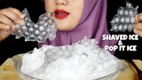 ASMR ICE EATING |SHAVED ICE & POP IT ICE |makan es batu |crystal iceSEGAR|asmr mukbang indonesia