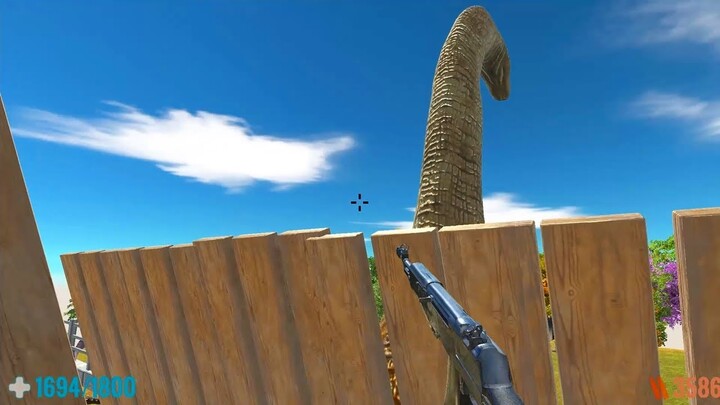 Ride on Back of Brachiosaurus. Animal Revolt Battle Simulator