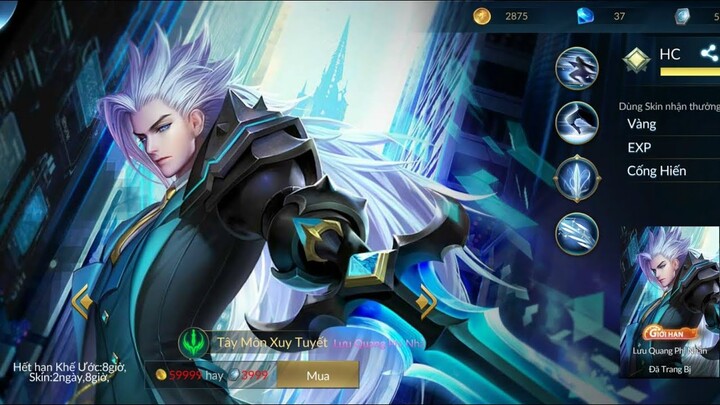 Loạn Chiến Mobile | Tây Môn Xuy Tuyết 59999 vàng & skin Lưu Quang Phi Nhẫn