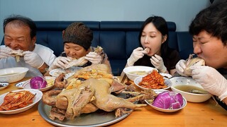 말복! 커다란 토종닭으로 만든 가마솥 토종 삼계탕! (Ginseng Chicken Soup) 요리&먹방!! - Mukbang eating show