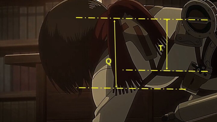 [ Attack on Titan ] These abdominal muscles are amazing! I calculated Mikasa's body data, the first 