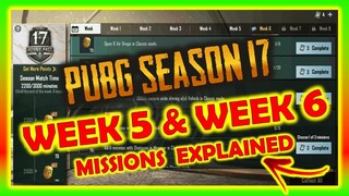 ROYAL PASS SEASON 17 WEEKLY MISSIONS | WEEK 6 AND WEEK 5 MISSIONS EXPLAINED | HOW TO COMPLETE RP