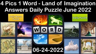 4 Pics 1 Word - Land of Imagination - 24 June 2022 - Answer Daily Puzzle + Bonus Puzzle