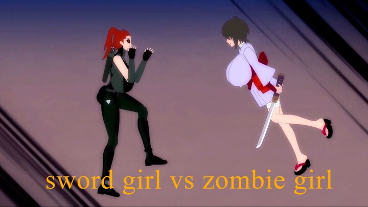 sword girl vs zombie girl