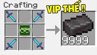 THỬ THÁCH SINH TỒN VÀ TIÊU DIỆT ZOMBIE SẼ RƠI RA VẬT PHẨM VIP NHẤT MINECRAFT !! *ZOMBIE = KIM CƯƠNG*