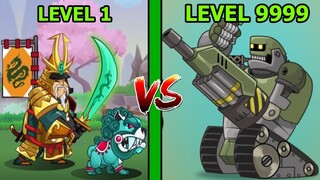 NGƯỜI MÁY PHÁO PHÒNG KO NGA CHỐNG MỸ VS SAMURAI - Tower Conquest - TOP GAME ANDROID IOS THÀNH EJ