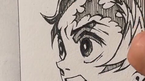Let's draw the line art together Tanjiro~