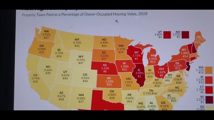 119. 10 tiểu bang có thuế bất động sản cao nhất và thấp nhất nước Mỹ: New Jersey đứng hạng nhất!