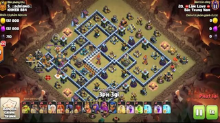 Tiêu diệt Hall 14 bằng đội hình Rồng bá cháy bọ chét COC #game