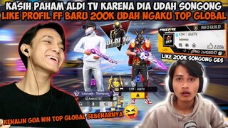 ALDI TV SONGONG NGAKU NGAKU JADI TOP GLOBAL LIKE PROFIL FF! DIA MINTA MAAF SETELAH GUA KASIH PAHAM🤣