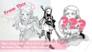 [SPEED PAINT] Koreksi Gambar : Sketsa Prespektif. Ritz Malheur (Final Fantasy Tactics Advance)