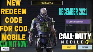*December 2021* Call Of Duty Mobile New Redeem Code | Cod Mobile Redeem Code Garena