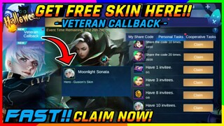 HOW TO GET FREE SKIN IN VETERAN CALLBACK EVENT (FULL INFO) - MLBB