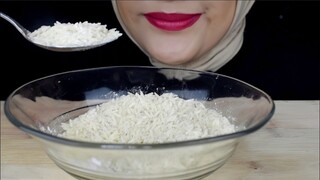 ASMR RAW RICE EATING || RAW BASMATI RICE MIX HEAVY RICE FLOUR ||MAKAN BERAS MENTAH || ASMR INDONESIA