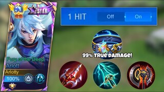 FINALLY FOUND THIS NEW! TRUE DAMAGE LIFESTEAL HACK BUILD FOR ARLOTT 100% DOMINATE IN ANY LANE!!