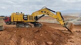 Huge Caterpillar 6015B Excavator Loading Mercedes & MAN Trucks - Sotiriadis Mini