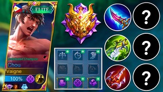 CHOU TOP GLOBAL EMBLEM SET AND BUILD AUTOWIN 2022!! (1HIT EVERYTHING)