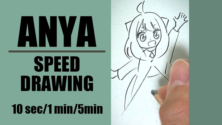 I drew Aniya in 10 seconds, 1 minute, and 5 minutes! Which one do you like best?