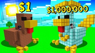 ถ้าเกิด!? บ้านไก่คนจน $1 เหรียญ VS บ้านไก่คนรวย $1,000,000 เหรียญ - Minecraft พากย์ไทย