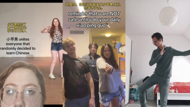 tiktok上又有老外开始跳“小苹果了”，希望这首歌火遍tiktok
