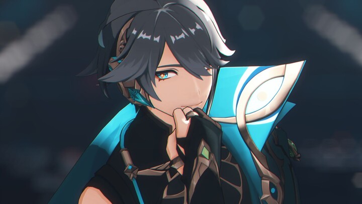 "Elhaisen, how many gems do you get per night for writing papers?" [Genshin Impact MMD]