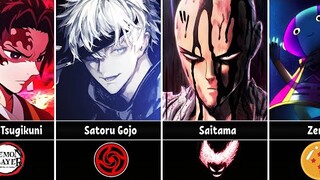 The Strongest Anime Characters of Each Anime