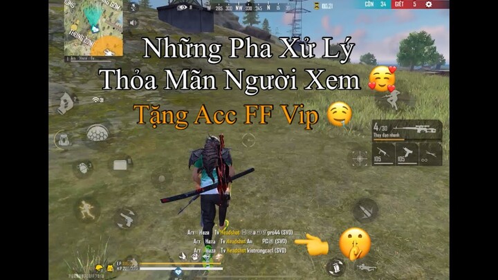 [Highlight Free Fire] Xử Lý Oneshot Kéo Tâm cả Team Địch 🥰 Tặng Acc FF Vip 😋