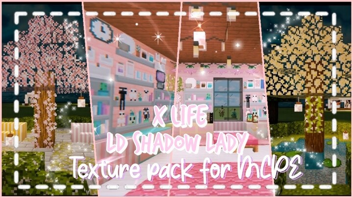 ✨LD Shadow Lady (XLife) Texture pack For Mcpe🍃 | The girl miner 🌻