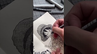 [ sketchbook ] Drawing 🔥Luffy From One Piece! #anime #shorts #asmr #onepiece #satisfying #art