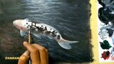 Cara Menggambar Ikan Koi dengan Mudah / Lukisan Akrilik Karya Dandan SA / Tutorial 83