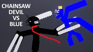 CHAINSAW MAN vs BLUE Who Is Stronger? - Roblox Rainbow Friends - People Playground