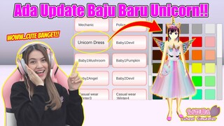 WOWW..ADA UPDATE BAJU UNICORN BARU DI MENU CLOTH?? CUTE BANGET DEH!! SAKURA SCHOOL SIMULATOR