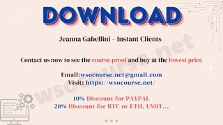 Jeanna Gabellini – Instant Clients