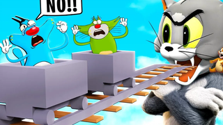 Roblox Tom And Jerry นั่งรถเข็นกับ Oggy And Jack Rock Indian Gamer