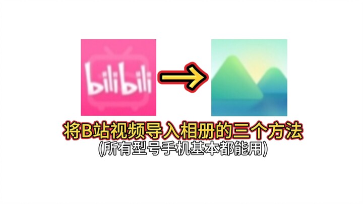 Three methods to help you import Bilibili videos to your photo album
