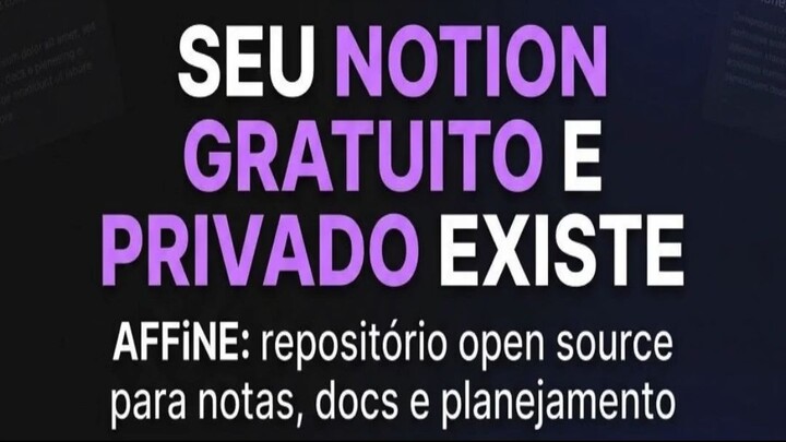 SEU NOTION GRATUITO E PRIVADO EXISTE