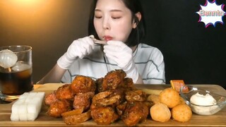 Đùi gà vị ganji, vị ớt, khoai tây muối, viên phô mai 3 #amthuc