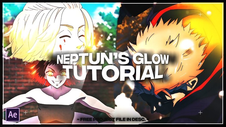 「NEPTUN'S GLOW TUTORIAL 💦💥」After Effects「TUTORIAL」4K (FREE PROEJCT FILE IN DESC.)