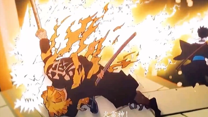 "Thunder Breath, Seven's Form, Fire Thunder God!"