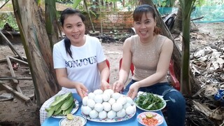 Hột Vịt Lộn Luộc Nước Dừa Chấm Muối Ớt Siêu Cay Lần Đầu Ăn Thử 50 Trứng| TKQ T421