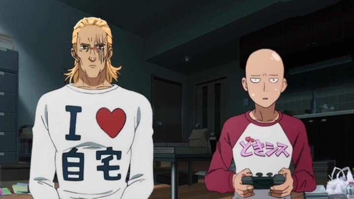 Original manga by ONE: The Strongest Man on Earth, King, flees the battlefield; Saitama pays a house