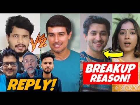 All Four YouTubers REPLY to Dhruv Rathee’s Video On Them, Harsh Beniwal & Pratishtha Breakup Reason